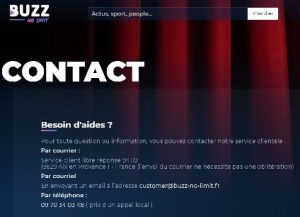 Les infos contact de Buzz No Limit