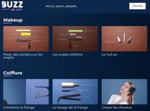 Les sections Make Up et Coiffure de Buzz No Limit